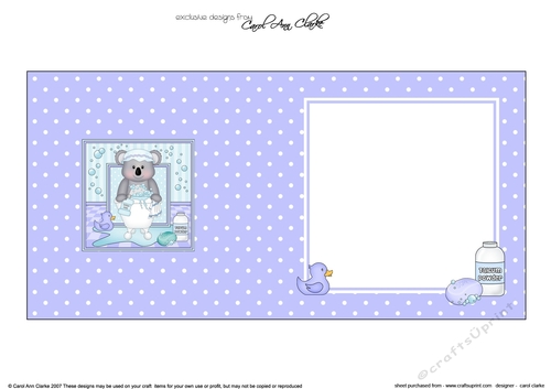 Cute Little Koala Bear Kookie Bathtub Buddies square landscape insert