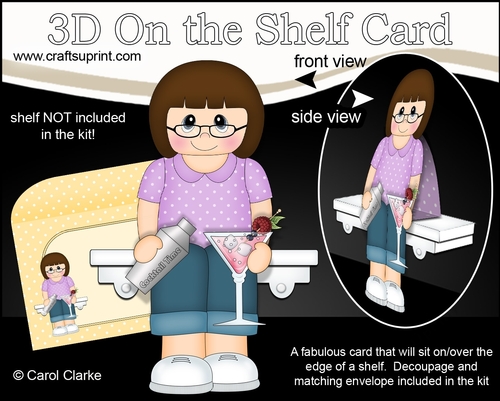 3D On the Shelf Card Kit - It is Cocktail Hour for Coletta 