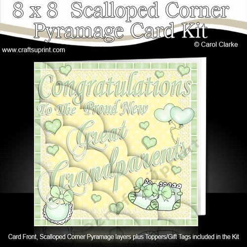 8 x 8 New Great Grandparents Scalloped Corner Kit