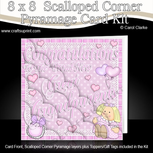 8 x 8 New Great Grandparents Scalloped Corner Kit