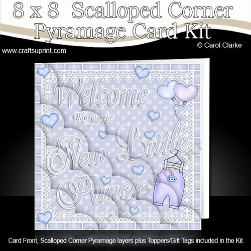 8 x 8 Welcome to your New Little Prince Scalloped Corner Kit