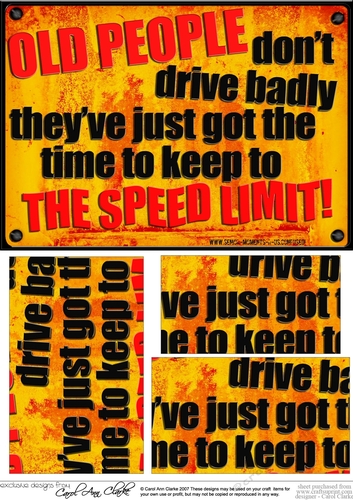A5 Old people dont drive badly, theyve just got the time to keep to the speed limit! Fun Novelty Senior Moment Saying Pyramage Topper