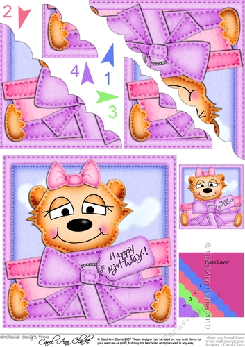 Mia Meerkat has a Present Scalloped Corner Stacker