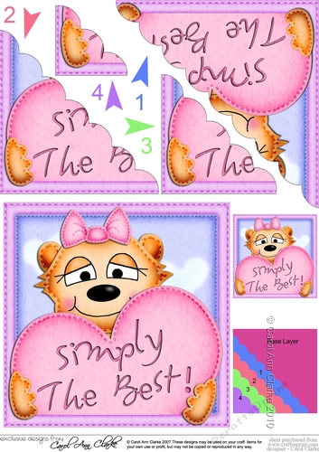 Mia Meerkat has a Heart Scalloped Corner Stacker