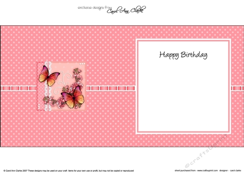A Touch of Elegance Butterflies, Flowers Pearls and Lace square landscape insert