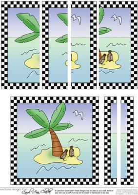 Treasure Island/desert Island Quick Card Side Stacker Topper