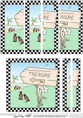 Treasure Island/desert Island Quick Card Side Stacker Topper