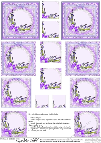 Pretty Bluebells on Lace Pyramage sheet