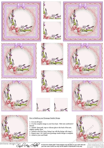 Pretty Bluebells on Lace Pyramage sheet