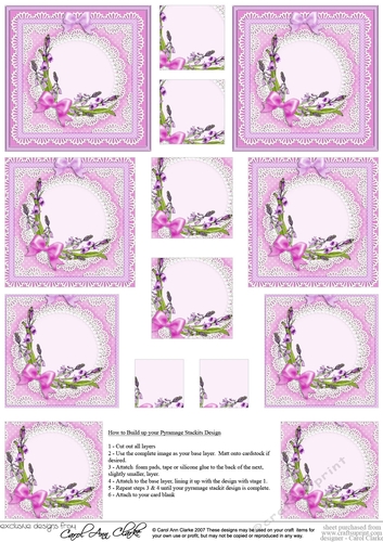 Pretty Bluebells on Lace Pyramage sheet