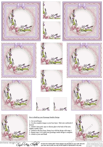 Pretty Bluebells on Lace Pyramage sheet
