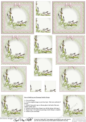 Pretty Bluebells on Lace Pyramage sheet