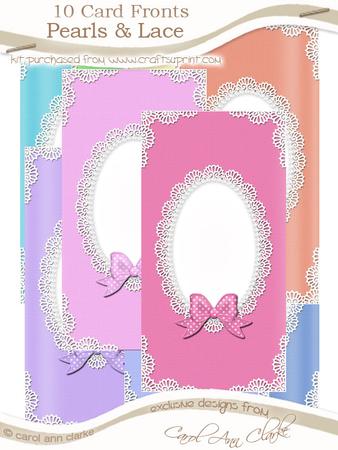 Dl Pearls and Lace Card Fronts Kit
