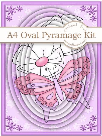 A4 Fluttery Butterfly in Pink Pyramage Kit