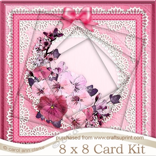 8 x 8 Spring Flowers Twisted Tunnel Card Kit