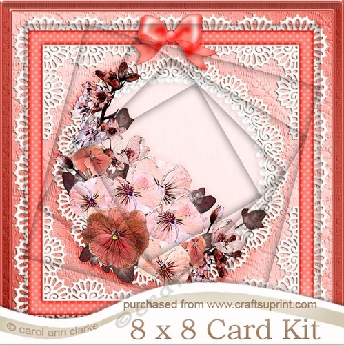 8 x 8 Spring Flowers Twisted Tunnel Card Kit