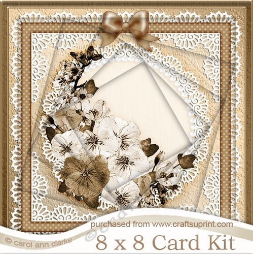 8 x 8 Spring Flowers Twisted Tunnel Card Kit