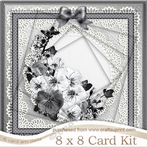 8 x 8 Spring Flowers Twisted Tunnel Card Kit