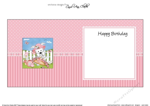Jess Westie Dog has a basket of Pretty Flowers square landscape insert
