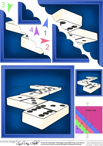 Dominoes Scallop Corner Stacker Topper