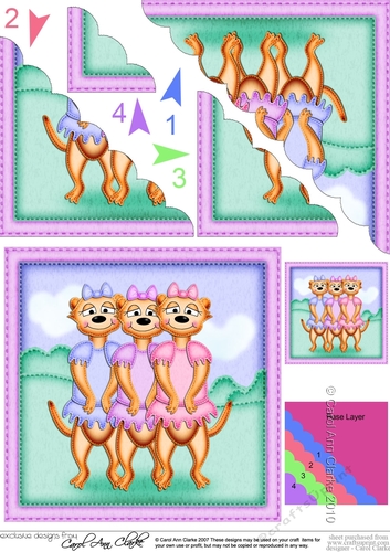 Happy Birthdays Meerkats Scalloped Corner Stacker