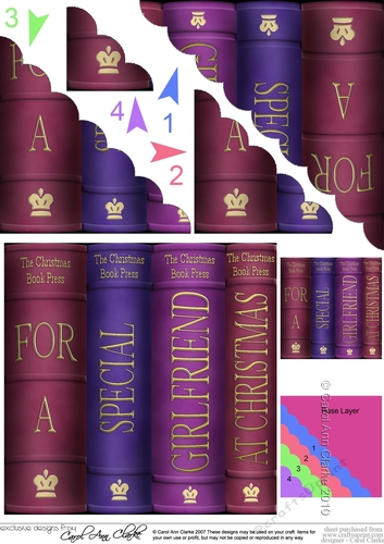 For a Special Girlfriend at Christmas Books Scallop Corner side stacker Topper