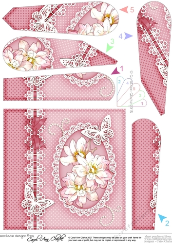 A Touch of Elegance Butterflies, Flowers Pearls and Lace Fan Pyramage Topper