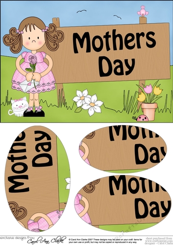 A5 Girlz Zoe MOTHERS DAY Oval Pyramage Topper