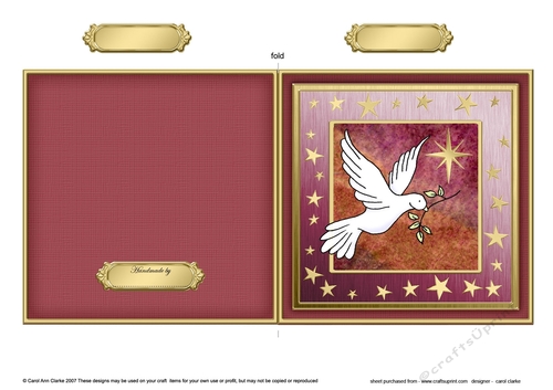 Christmas Dove Cut and Fold Card
