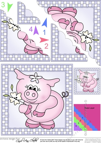 Little Princess Piggywig Scalloped Corner Stacker
