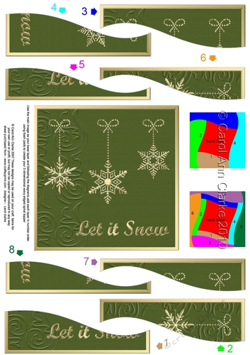 Christmas Let it Snow Snowflakes Wavy Spiral Side Stacker