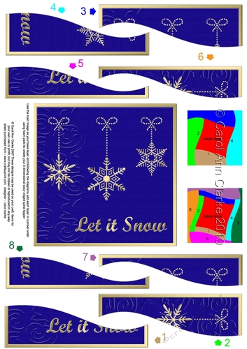 Christmas Let it Snow Snowflakes Wavy Spiral Side Stacker