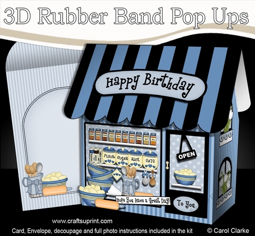3D Shoppe Pop Up Rubber Band Card Kit  -  The Happy Baking Supplies Shop 