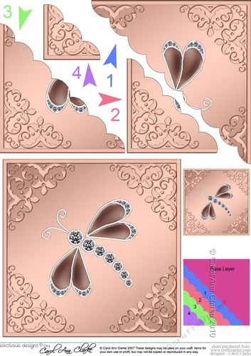 Diamante Dragonfly Scallop Topper