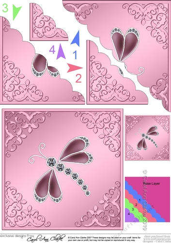 Diamante Dragonfly Scallop Topper