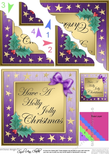 Elegant Christmas Greetings Scallop Corner side stacker Topper