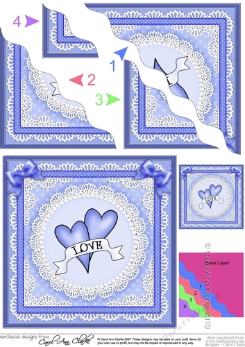 Love Hearts Wavy Corner Stacker