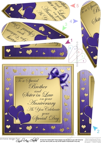 For a Special Brother and Sister in Law on your Wedding Anniversary Fan Pyramage