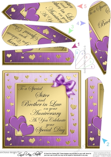 For a Special Sister and Brother in Law on your Wedding Anniversary Fan Pyramage