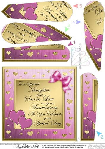 For a Special Daughter and Son in Law on your Wedding Anniversary Fan Pyramage