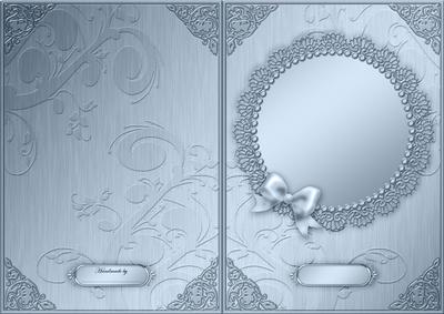 A5 Metallic Lace and Bow Card Fronts Kit