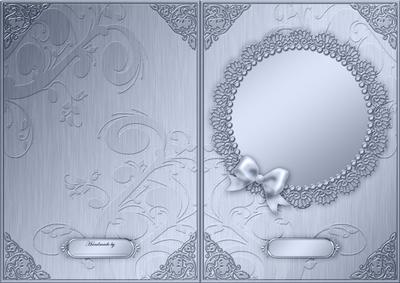 A5 Metallic Lace and Bow Card Fronts Kit