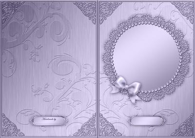 A5 Metallic Lace and Bow Card Fronts Kit