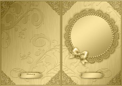 A5 Metallic Lace and Bow Card Fronts Kit