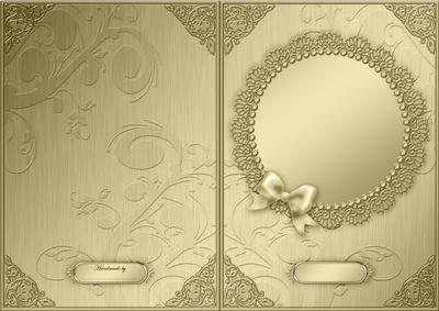 A5 Metallic Lace and Bow Card Fronts Kit