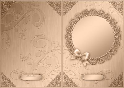 A5 Metallic Lace and Bow Card Fronts Kit