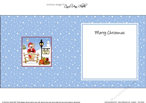 Christmas Livvy Bear is at the North Pole insert square landscape