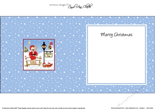 Christmas Livvy Bear is at the North Pole insert square landscape