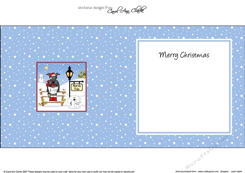 Christmas Hamish Scottie Dog is at the North Pole insert square landscape