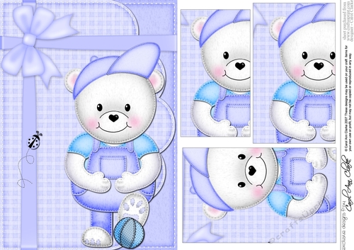 A5 Teddy Ed is Playing Football Pyramage Topper